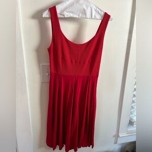 Red Maeve dress, above the knee